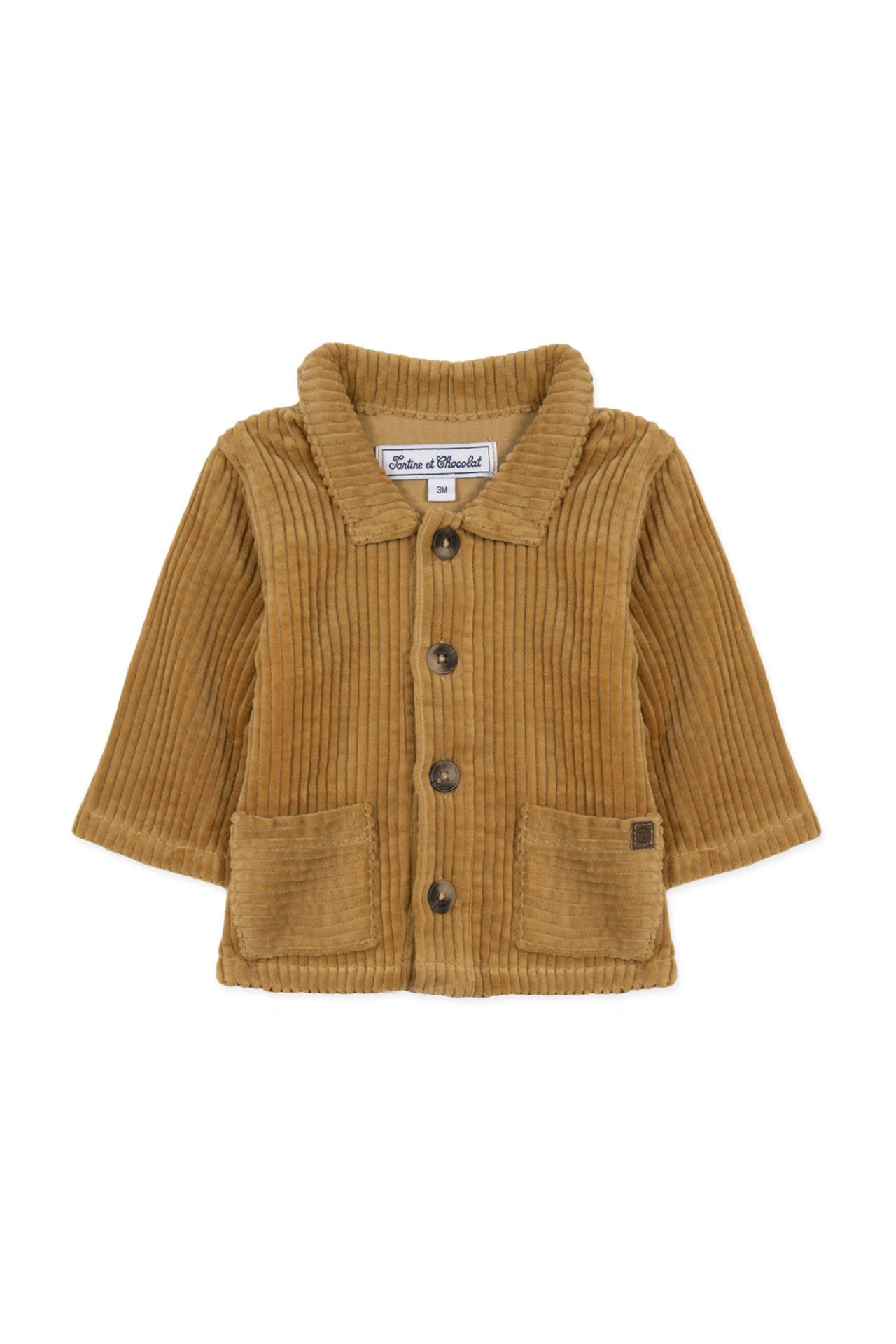 Erkek Bebek Kalın Fitilli Kadife Gömlek Ceket