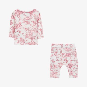 Kız Bebek Çiçek Desenli Pijama Takımı