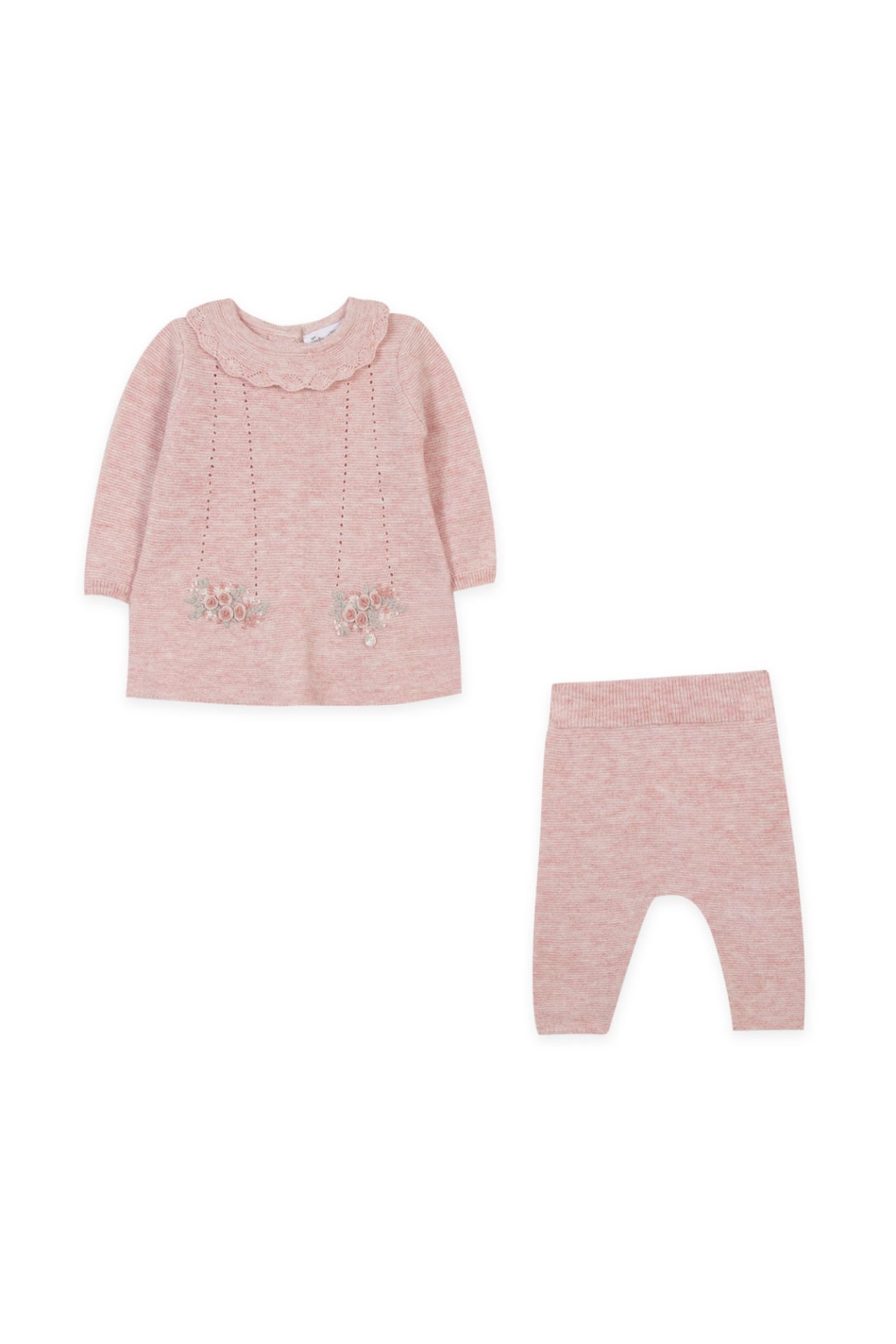 Kız Bebek Triko Bluz + Pantalon Set