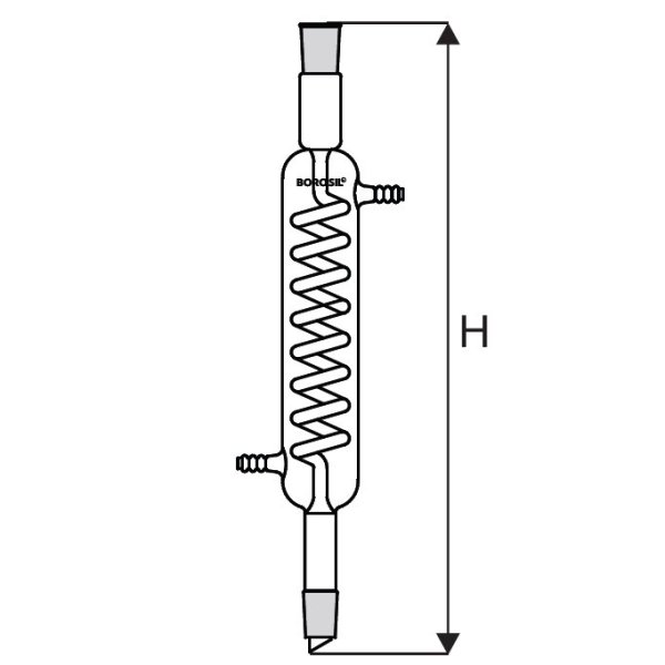 Borosil Cam Spiralli Soğutucu 300 mm - Graham 29/32 Şilifli
