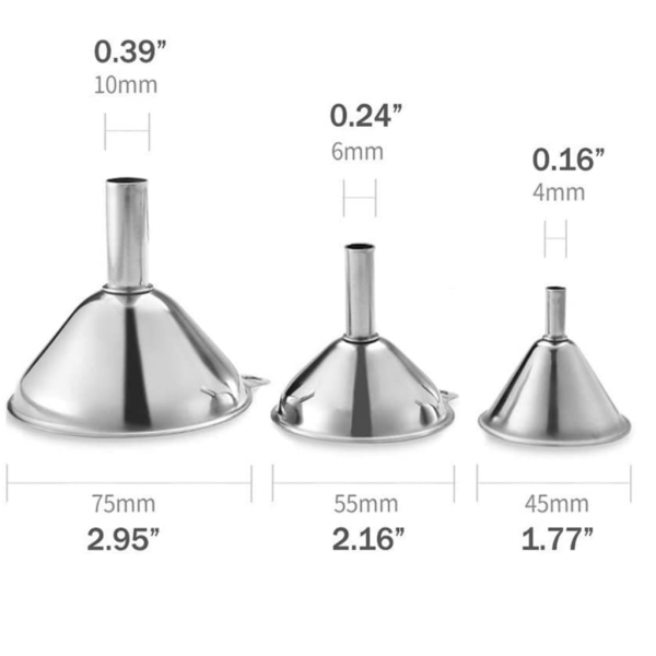 Borox Paslanmaz Çelik Huni 45mm - Laboratuvar Hunisi 10lu