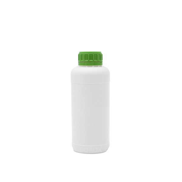 Borox Plastik Yuvarlak Şişe 500 ml - Yeşil Kapaklı 5 Adet