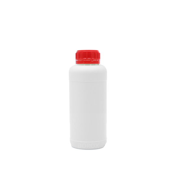 Borox Plastik Yuvarlak Şişe 500ml - Kırmızı Kapaklı 100 Adet