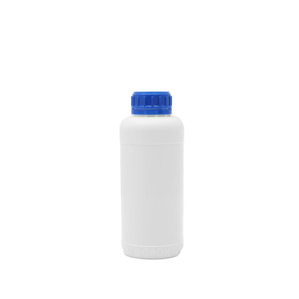 Borox Plastik Yuvarlak Şişe 500 ml - Mavi Kapaklı 5 Adet