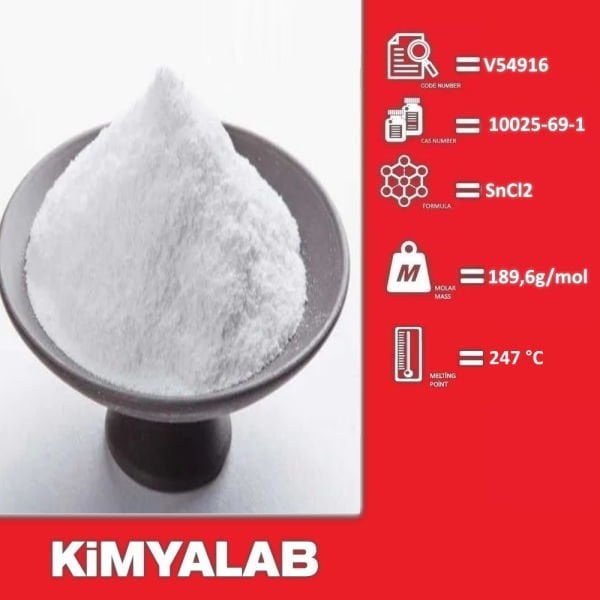 Kimyalab Kalay II Klorür Susuz 100g - Tin (II) Chloride Anhydrous