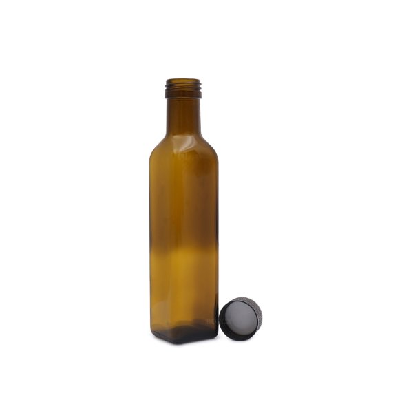 Borox Cam Amber Maraska Şişe 250 ml - Zeytinyağı Şişeleri