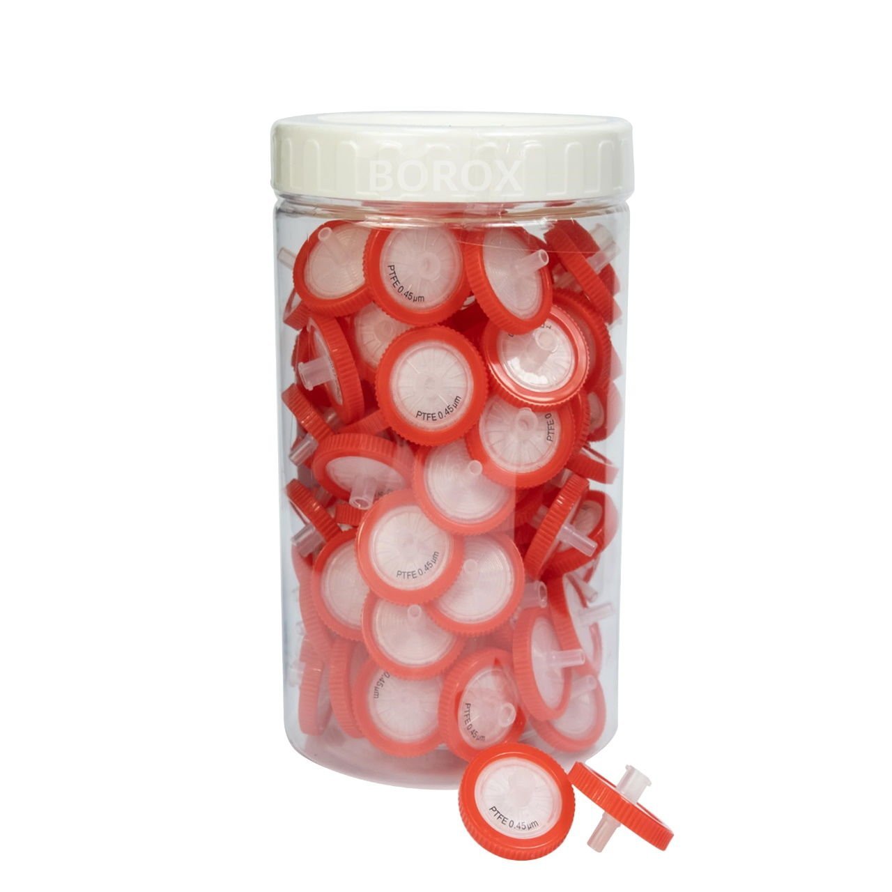 Borox Şırınga Filtre PTFE - Non Steril 0.45µm - Kırmızı - 100 Adet