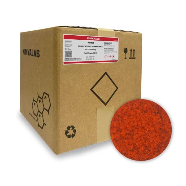 Kimyalab Kobalt Nitrat - Cobalt Nitrate Hexahydrate 25 Kg-Koli Toptan