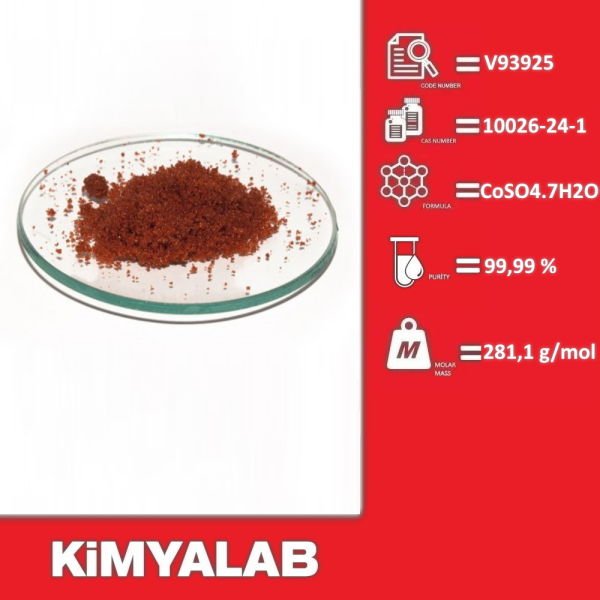 Kimyalab Kobalt Sülfat - Cobalt(II) Sulphate Heptahydrate 25 Kg-Koli Toptan