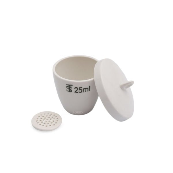 Borox Porselen Kroze Kapaklı 25ml - Çap 35mm - Dibi Delikli