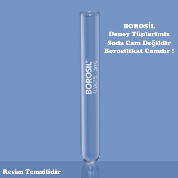 Borosil Cam Deney Tüpü 18x150 mm - Test Tüpü 100 Adet Toptan