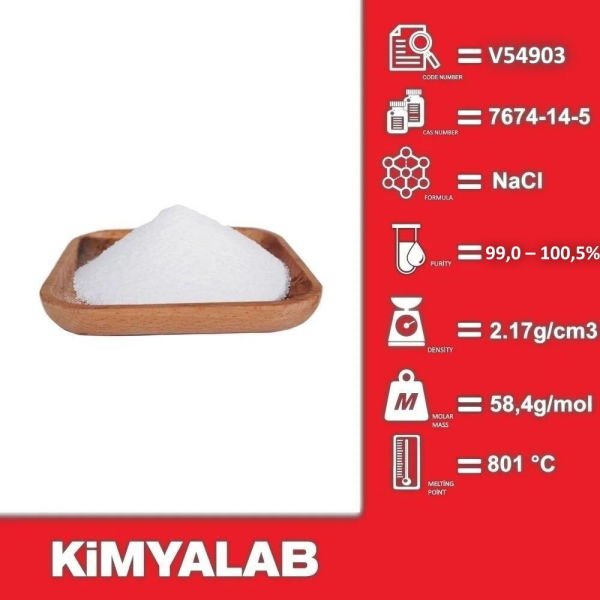 Kimyalab Sodyum Klorür - Farma Kalite - Sodium Chloride 25 Kg-Koli Toptan