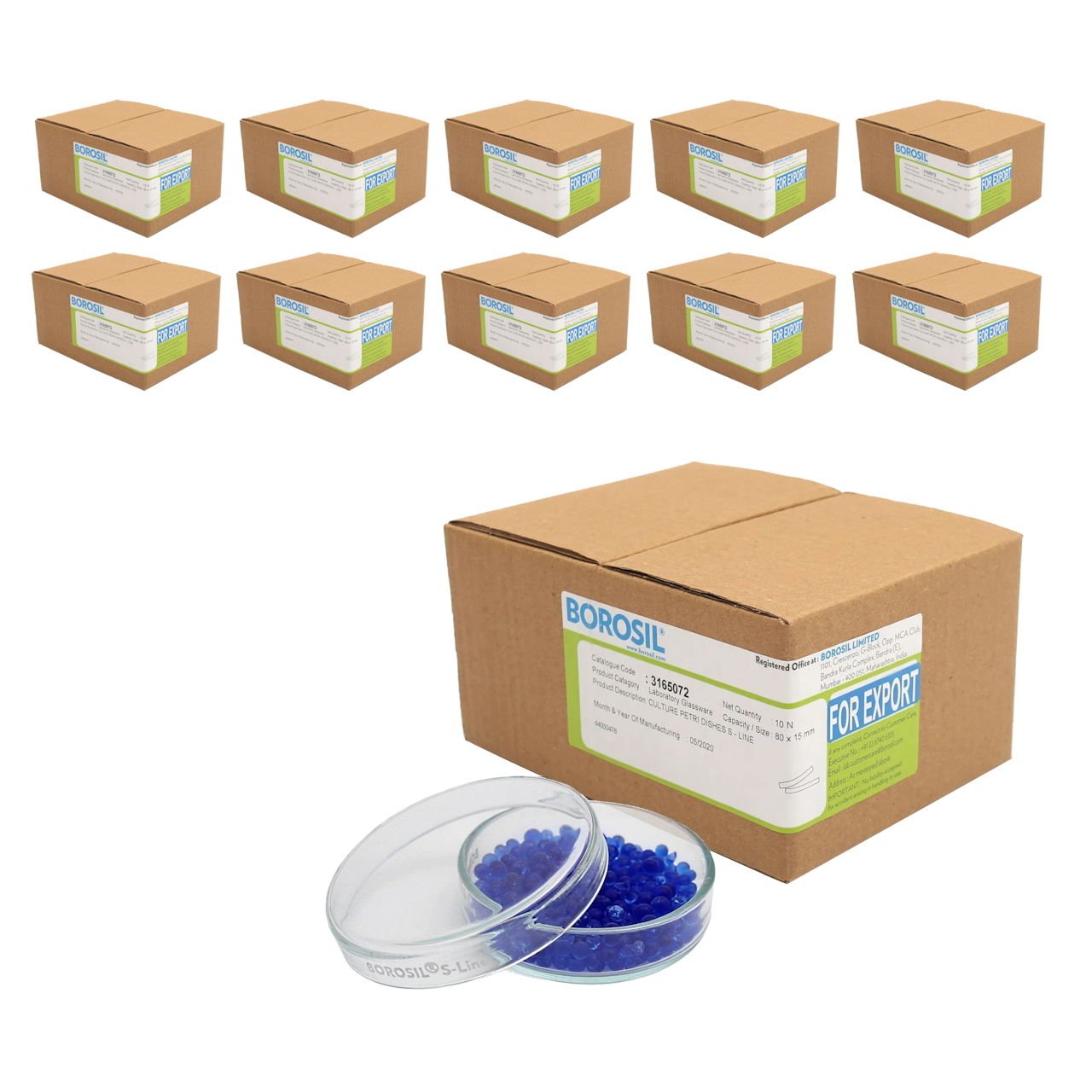 Borosil Cam Petri Kabı 80x15mm S-Line - Petri Kutusu 100Adet Toptan