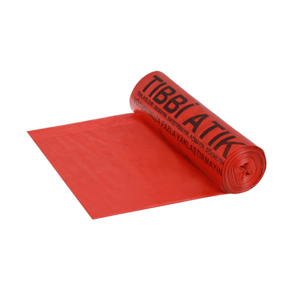 Borox Tıbbi Atık Çöp Torbası - 80x110 cm - 10 Adet-Rulo - Atık Poşeti