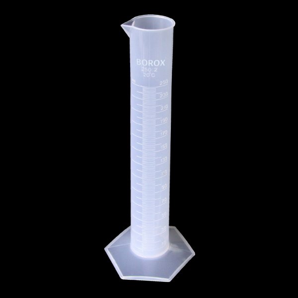 Borox Plastik Mezür 250ml - Uzun form Kabartma Skala 20 Adet Toptan
