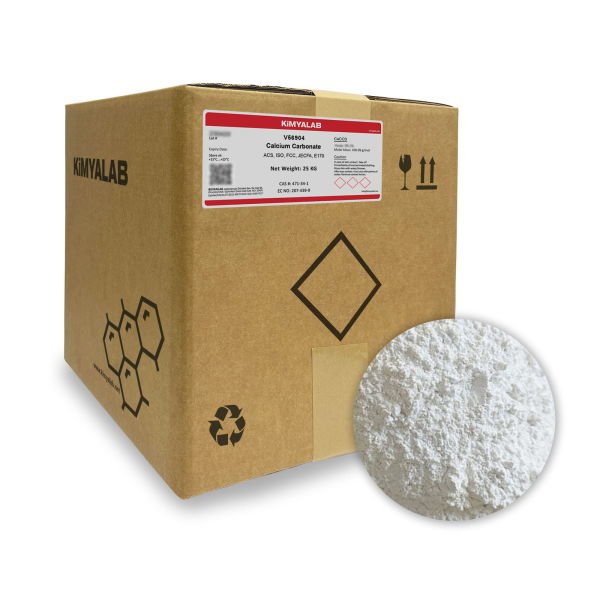 Kimyalab Kalsiyum Karbonat - Calcium Carbonate 25 Kg-Koli Toptan