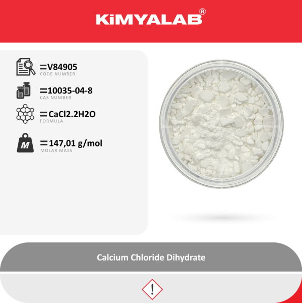 Kimyalab Kalsiyum Klorür Payet - Calcium Chloride Dihydrate 25 Kg-Koli Toptan