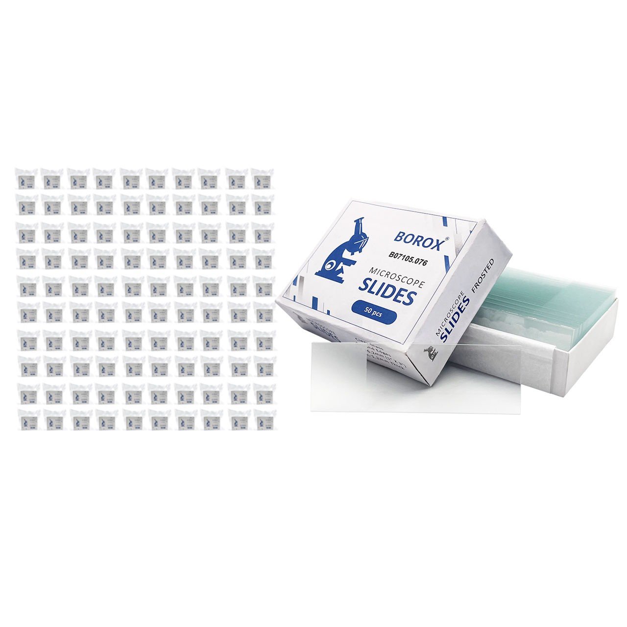 Borox Lam - Tek Kenarı 1/3 Rodajlı Mikroskop Lamı - 100 Paket Toptan