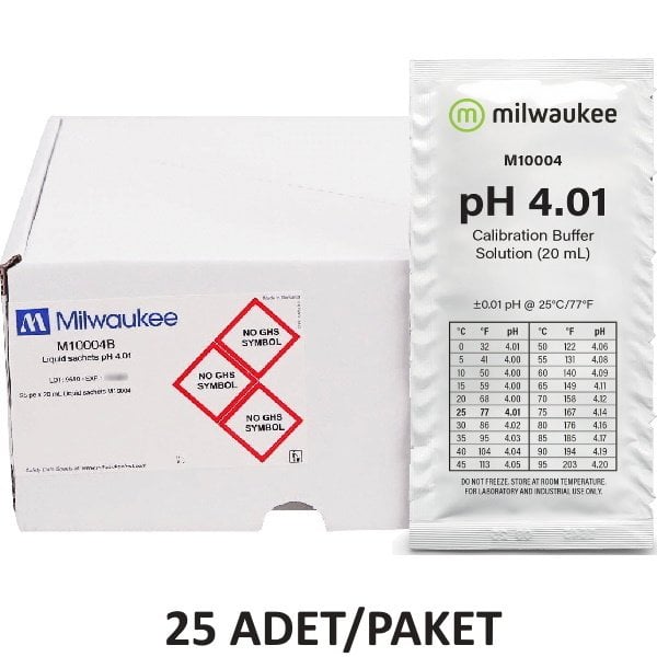Milwaukee M10004B pH Kalibrasyon Tampon Çözeltisi pH 4.01
