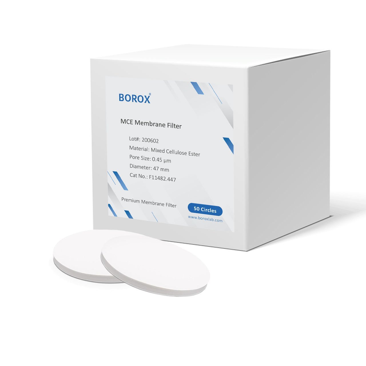 Borox MCE Membran Filtre - 0.45µm - 47mm - 50 Adet/Paket