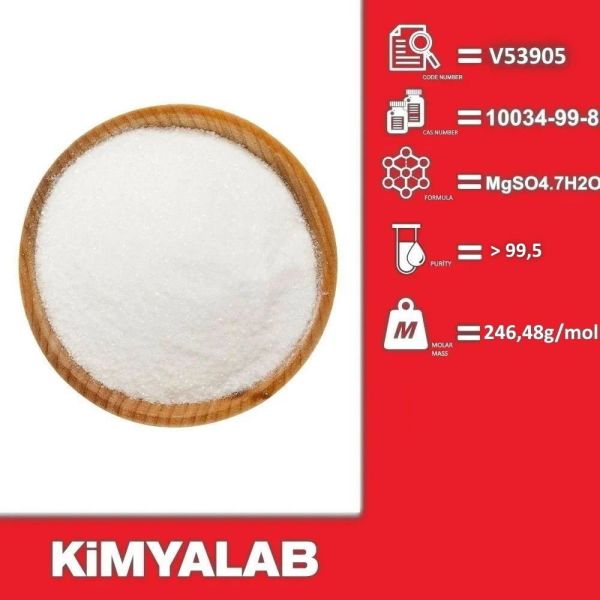 Kimyalab Magnezyum Sülfat - Farma Kalite - Magnesium Sulfate Heptahydrate - 5 Kg-HDPE Varil
