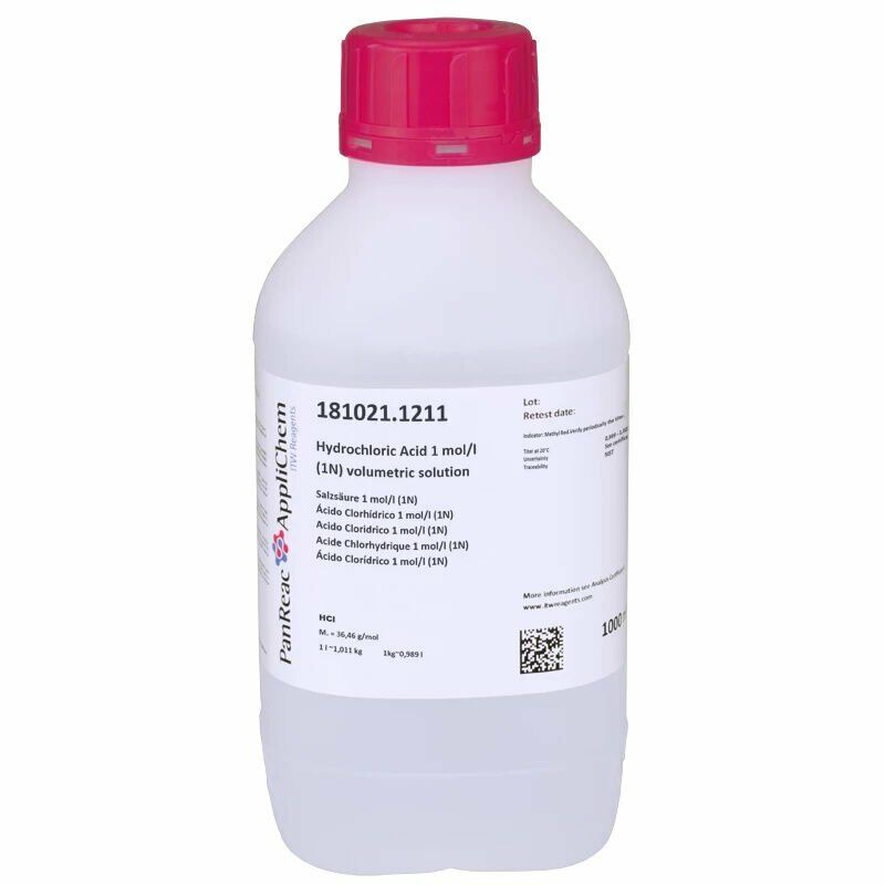 Panreac 181021 Hidroklorik Asit Çözelti - Hydrochloric Acid 1 mol/l - 1N Volumetric Solution