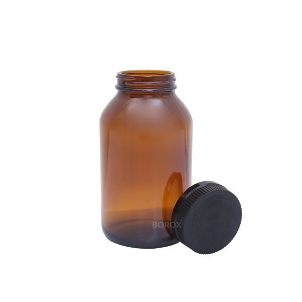 Borox Amber Cam Şişe 500 ml - Bastır Aç Kapaklı Şişe 50 Adet Toptan