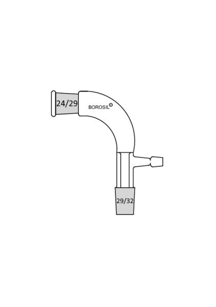 Borosil Toplama Adaptörü - Vakum Girişli Adaptör 24/29-29/32