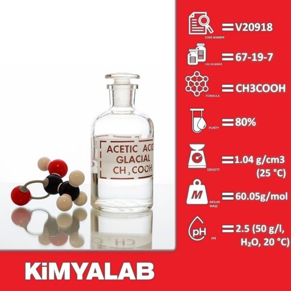 Asetik Asit %80 - 500ml - Acetic Acid