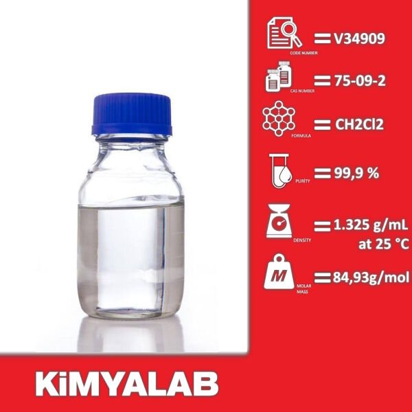 Metilen Klorür 500ml - Diklorometan 99,9% - Dichloromethane