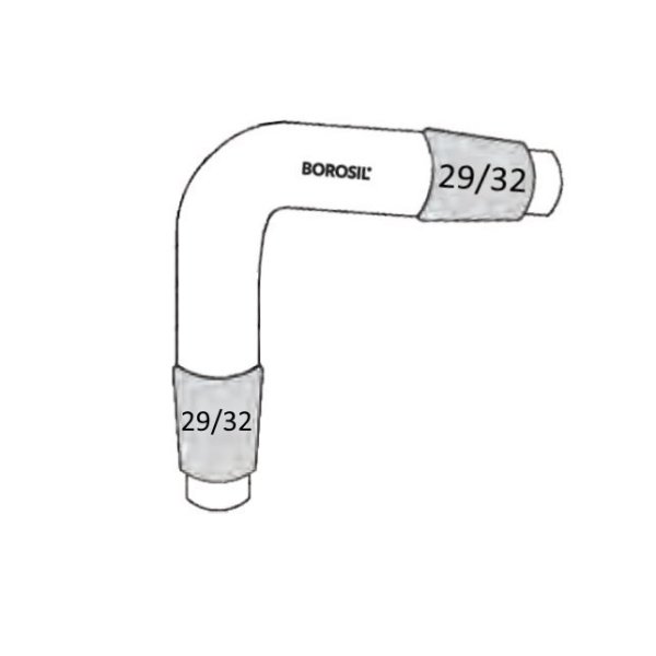 Borosil Cam Adaptör Kıvrık 75° Açılı - 29/32-29/32 Şilifli