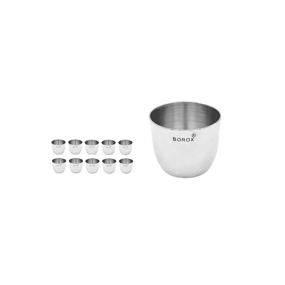 Borox Paslanmaz Çelik Kroze 25ml - Crucible - 10 Adet Toptan