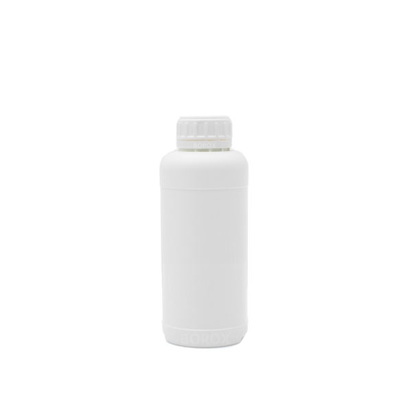 Borox Plastik Yuvarlak Şişe 500 ml - Beyaz Kapaklı 100 Adet