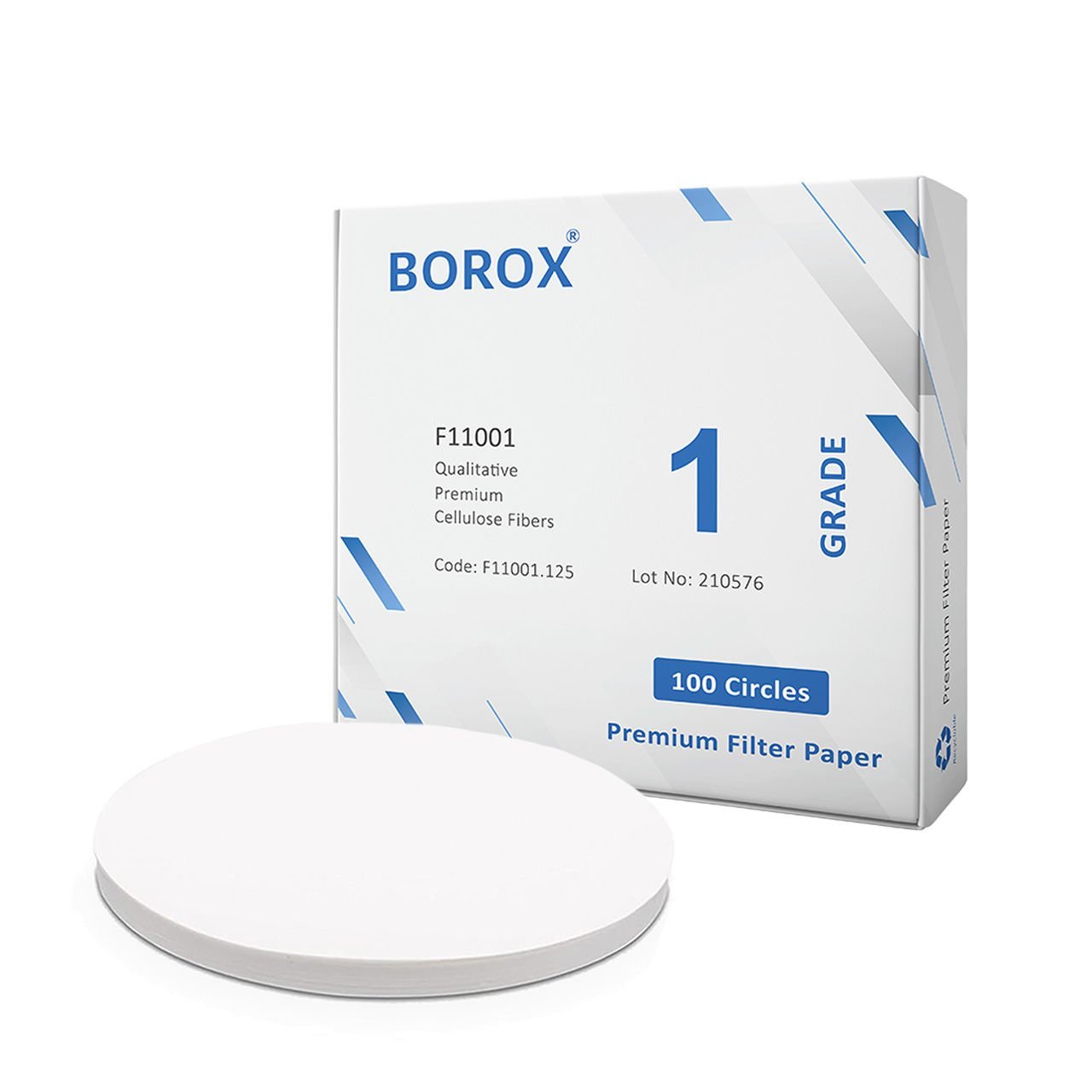 Borox Laboratuvar Filtre Kağıdı 125 mm Nitel - Orta Hız - Grade 1