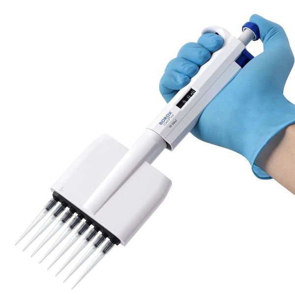 Borox Otomatik Pipet 8 Kanallı 50-300µl - Dijital Mikropipet