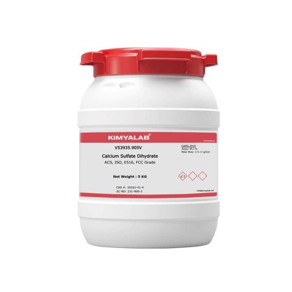 Kimyalab Kalsiyum Sülfat - Calcium Sulfate Dihydrate - 5 Kg-HDPE Varil