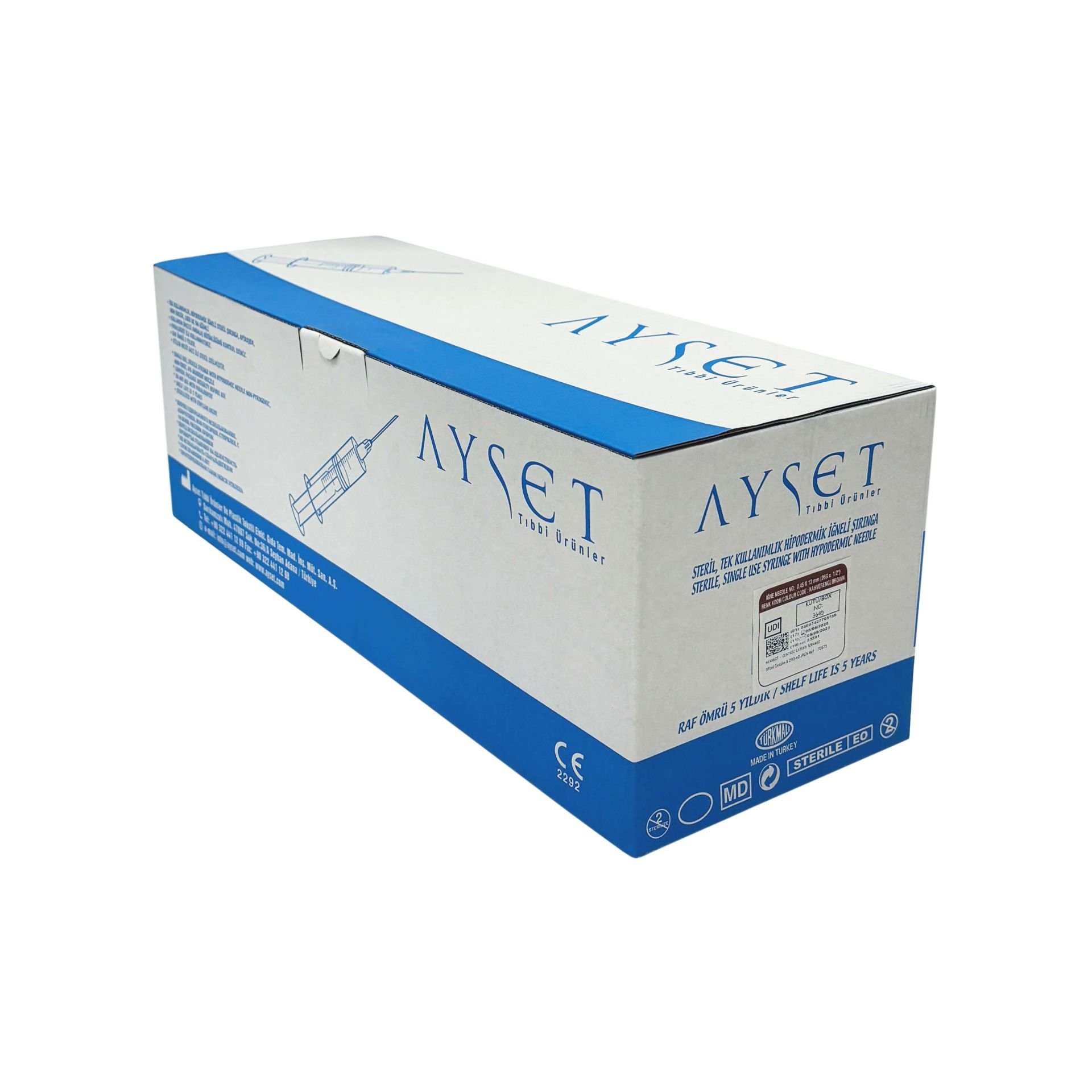 Enjektör Steril 1cc - Şırınga 1ml - 3 Parça - 250 Adet/paket