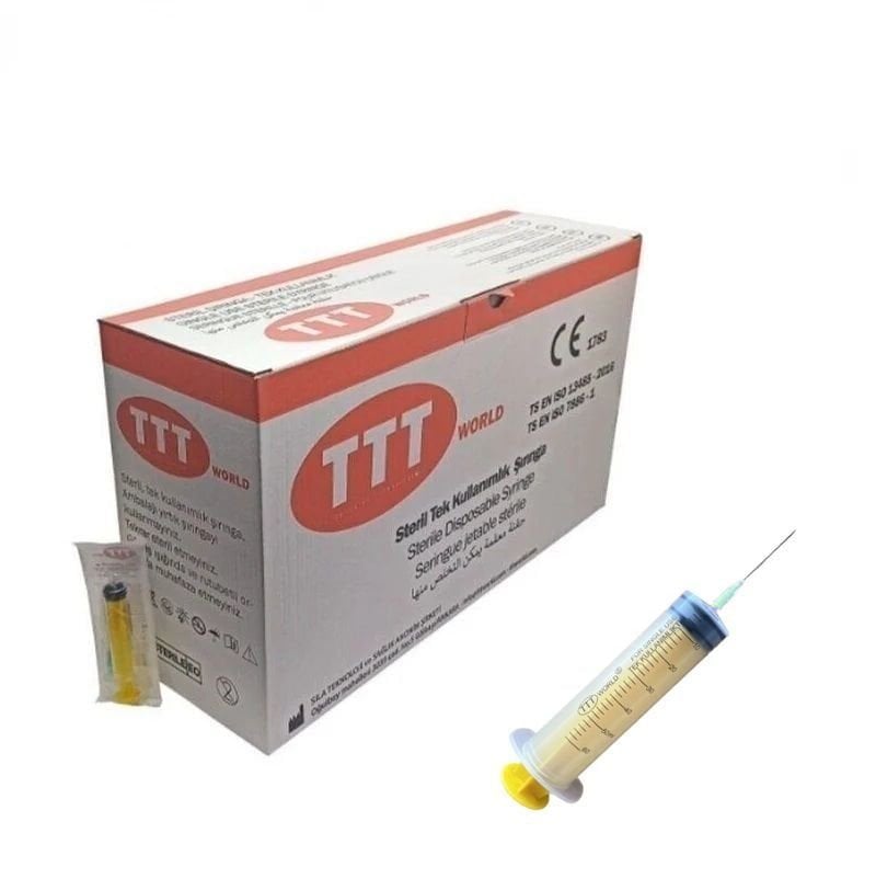 Enjektör Steril 50cc - Şırınga 50ml - 3 Parça - 75Adet/paket