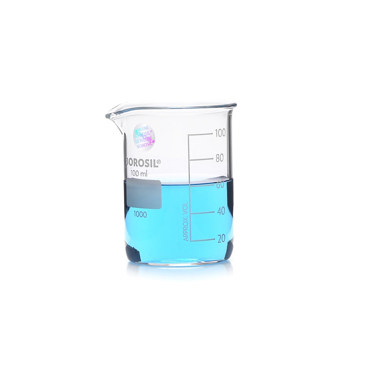 Borosil Cam Beher 100 ml - Kısa Form Isıya Dayanıklı Beaker