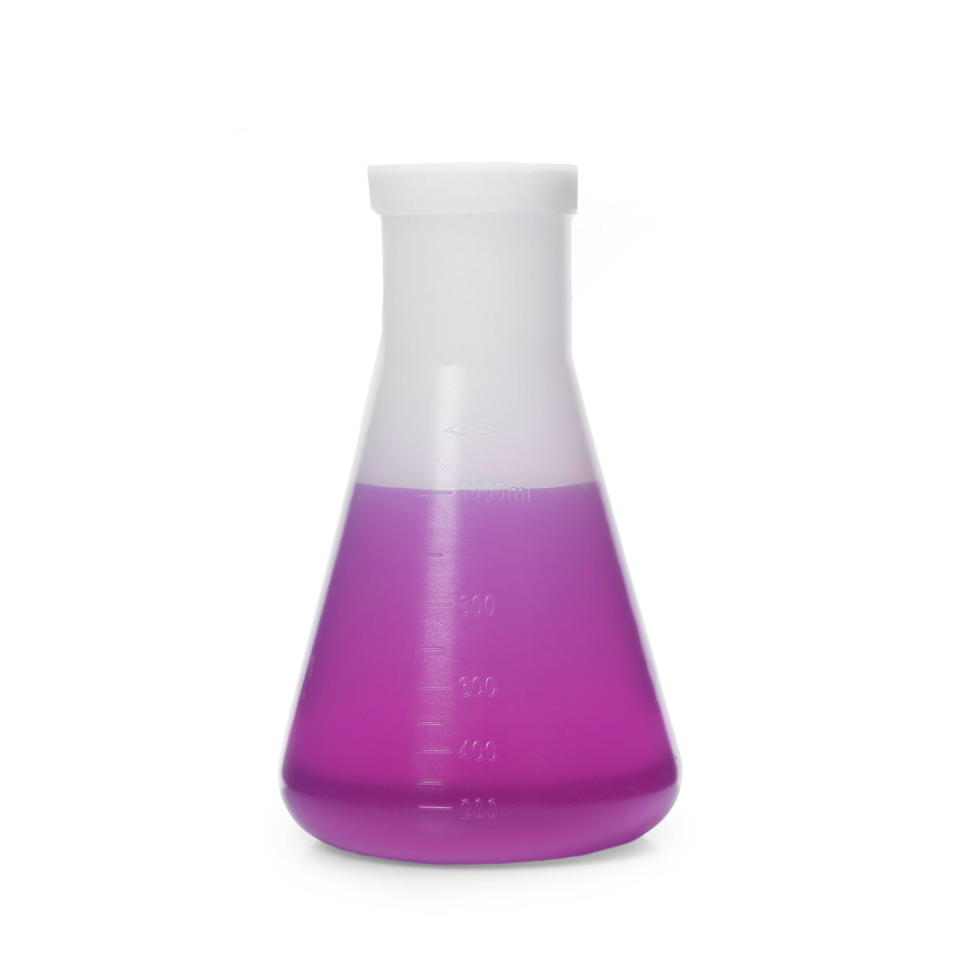 Borox Plastik Erlen 1000 ml - Erlenmeyer Flask Vida Kapaklı