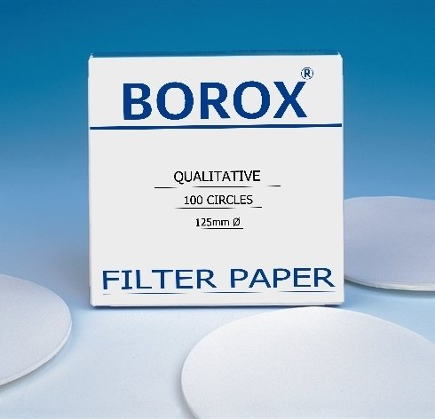 Laboratuvar Filtre Kağıdı 125 mm Nitel - Beyaz Bant Orta Hız - 10 Paket Toptan