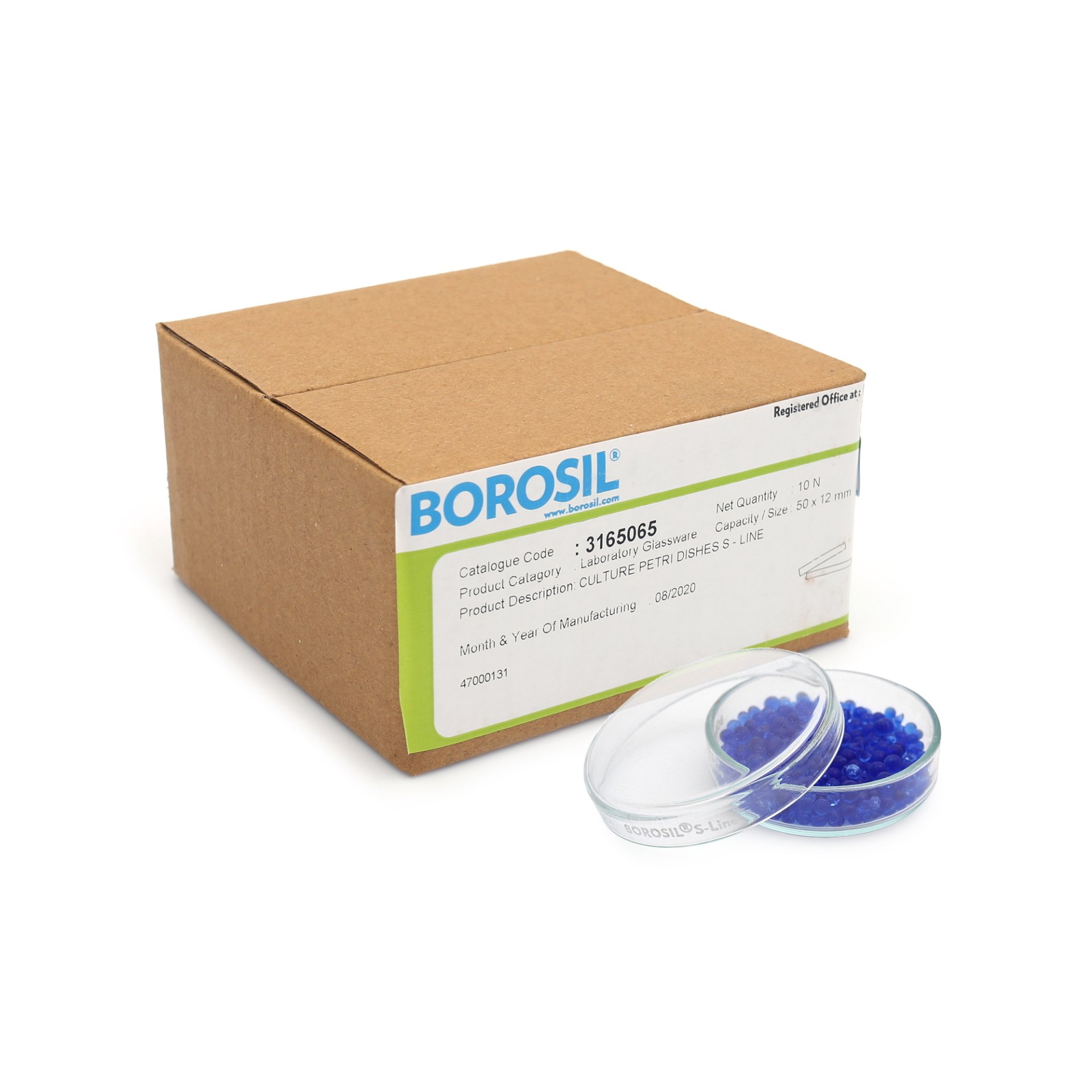 Borosil Cam Petri Kabı 50x12 mm S-Line - Petri Kutusu 10Adet