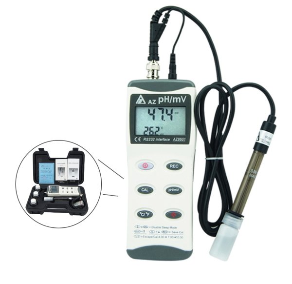 AZ 8601 Portatif pH ORP Sıcaklık Ölçer - Dijital pH Metre