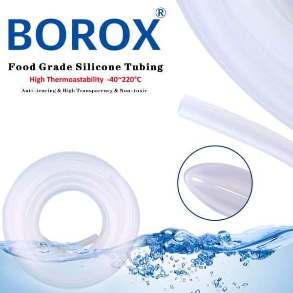 Borox Silikon Hortum 8x10 mm - Şeffaf 1 metre - Silicon Hose