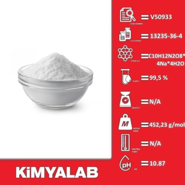 Kimyalab EDTA-4Na-Ethylenediaminetetraacetic Acid 5 Kg-HDPE Varil
