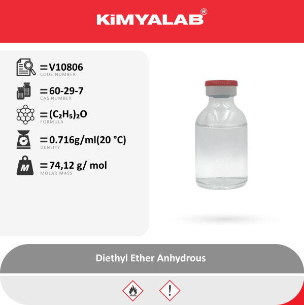 Kimyalab Dietil Eter 2,5L - Diethyl Ether Anhydrous