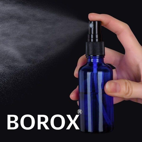 Borox Mavi Cam Sprey Şişesi 50 ml - Spreyli Kolonya Şişe