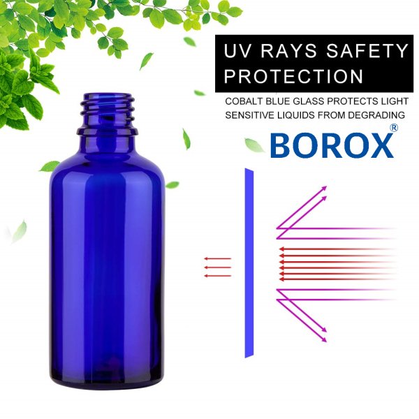 Borox Mavi Cam Sprey Şişesi 50 ml - Spreyli Kolonya Şişe