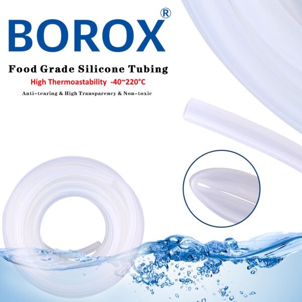 Borox Silikon Hortum 4x7 mm - Şeffaf 1 metre - Silicon Hose