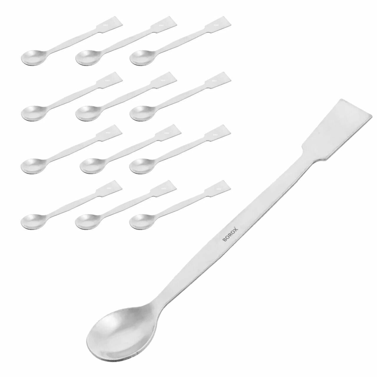 Borox Metal Spatül Makro 25 cm - Paslanmaz Çelik Spatula - 12 Adet Toptan